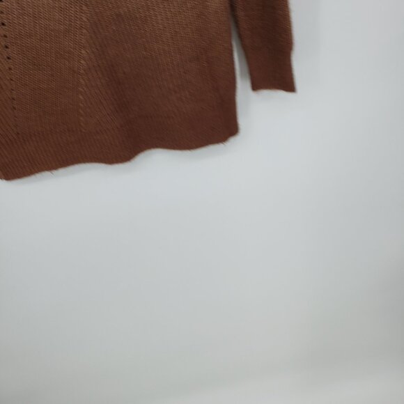 3/$25 LOFT Ombre Pullover Sweater M Merino Wool Blend Chunky Ribbed Cream - Picture 5 of 8